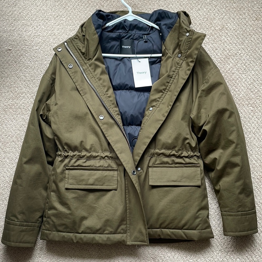 Theory parka jacket  size S/P NEW $680
